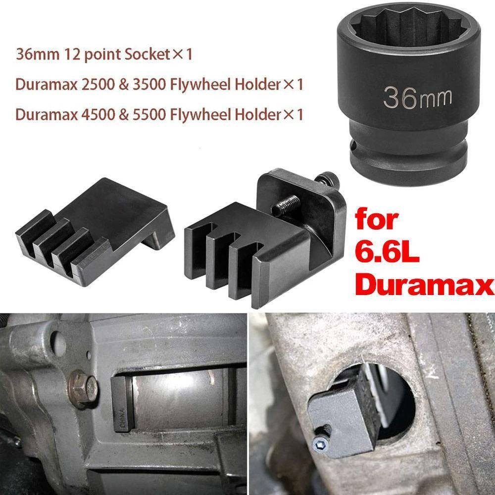 22100 Flywheel Locking Tool with 36mm 3/4″ Socket Wench for 6.6L Duramax Engine