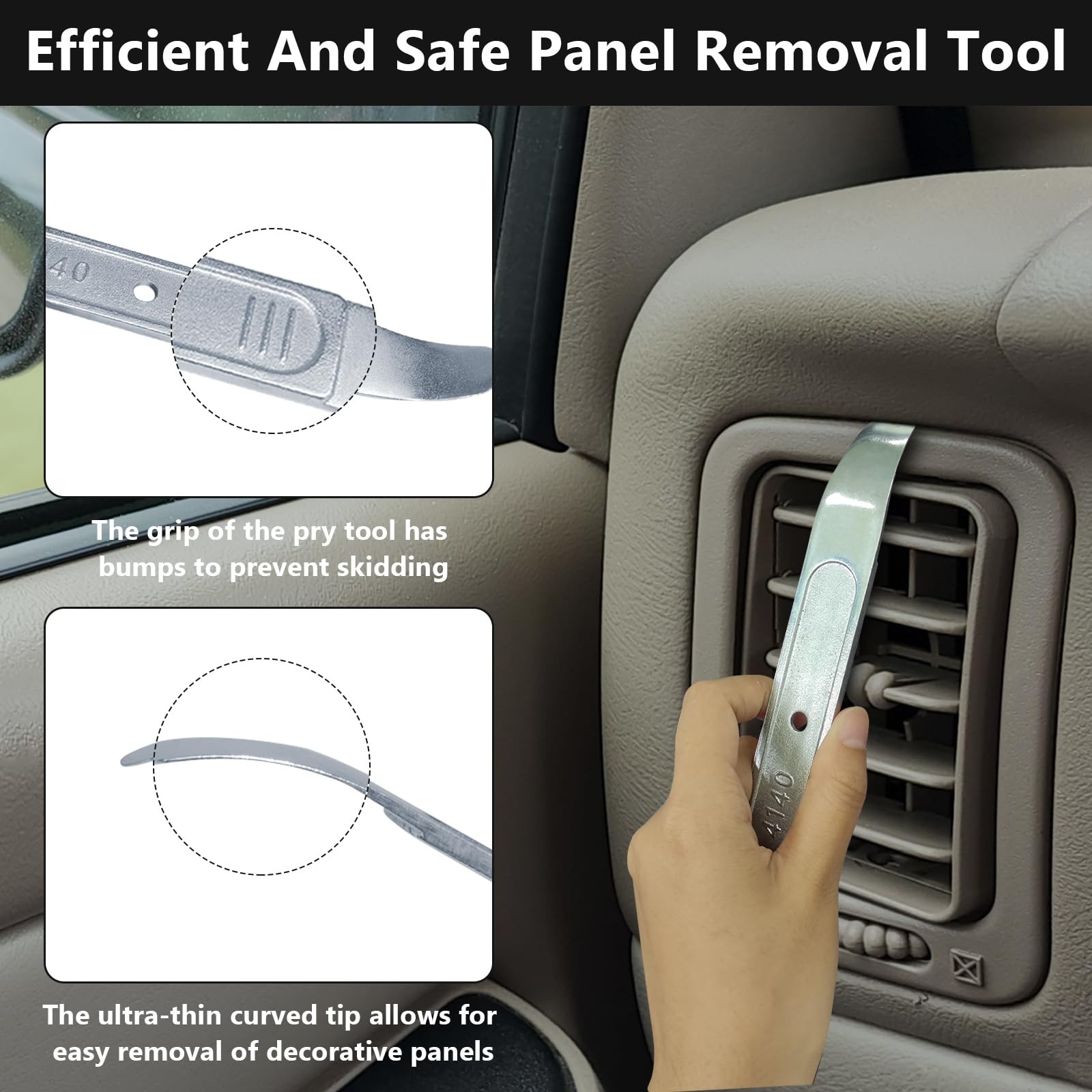 4140 Pry Tool, Trim Removal Tool, Panel Removal Tools for Auto Trim, Interior…