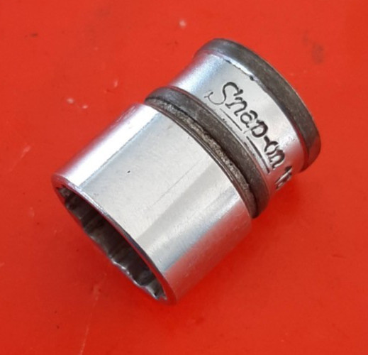 Snap-on USA 16MM 3/8″ Drive 12pt Point Shallow FM16 Socket ENGRAVED Black Band