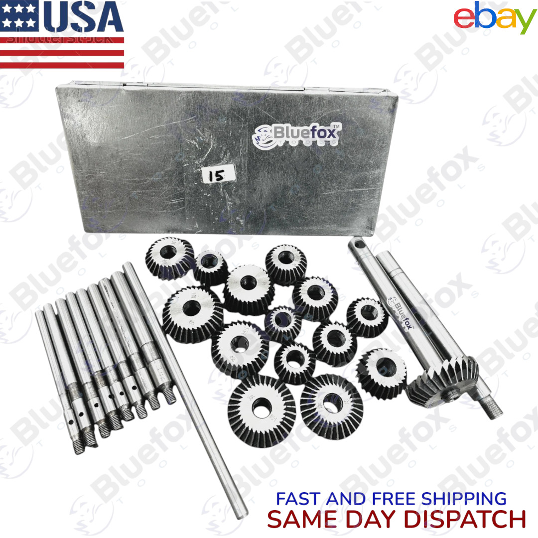 Valve Seat Face Cutter Set Carbon Steel 15 Pieces Metal Box Vintage Cars Bikes