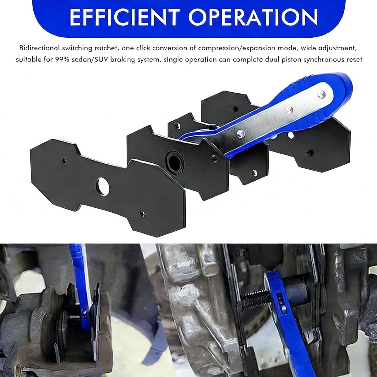 Ratcheting Brake Piston Spreader Wrench Caliper Pad Install Tool Press Ratchet！