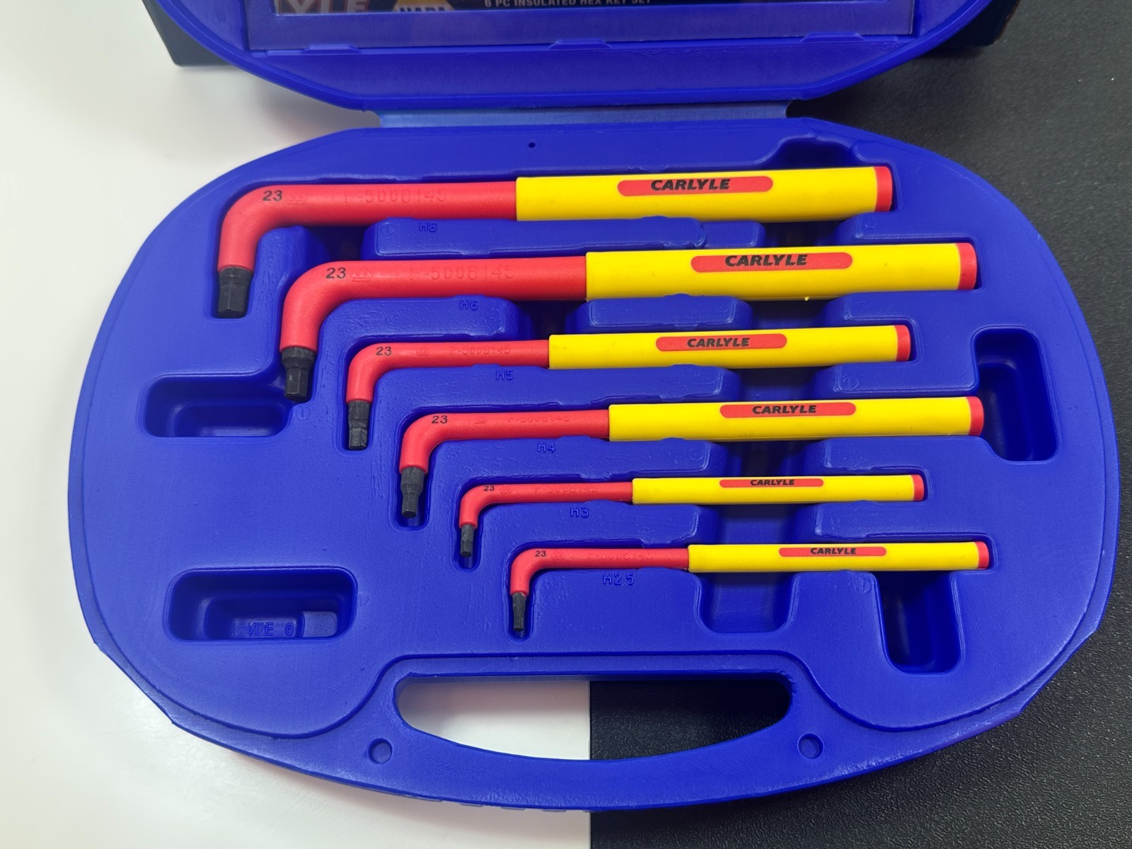 NEW NAPA Carlyle Tools HKIS6M 6pc Insulated 1000V Allen Hex Key Set, 2mm-8mm
