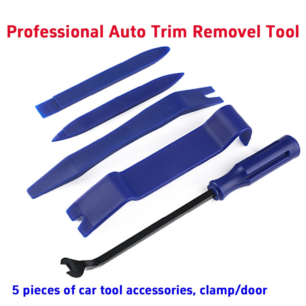 5Pcs Car Trim Removal Tool Set Hand Tools Pry Bar Panel Door Interior Clip Kit