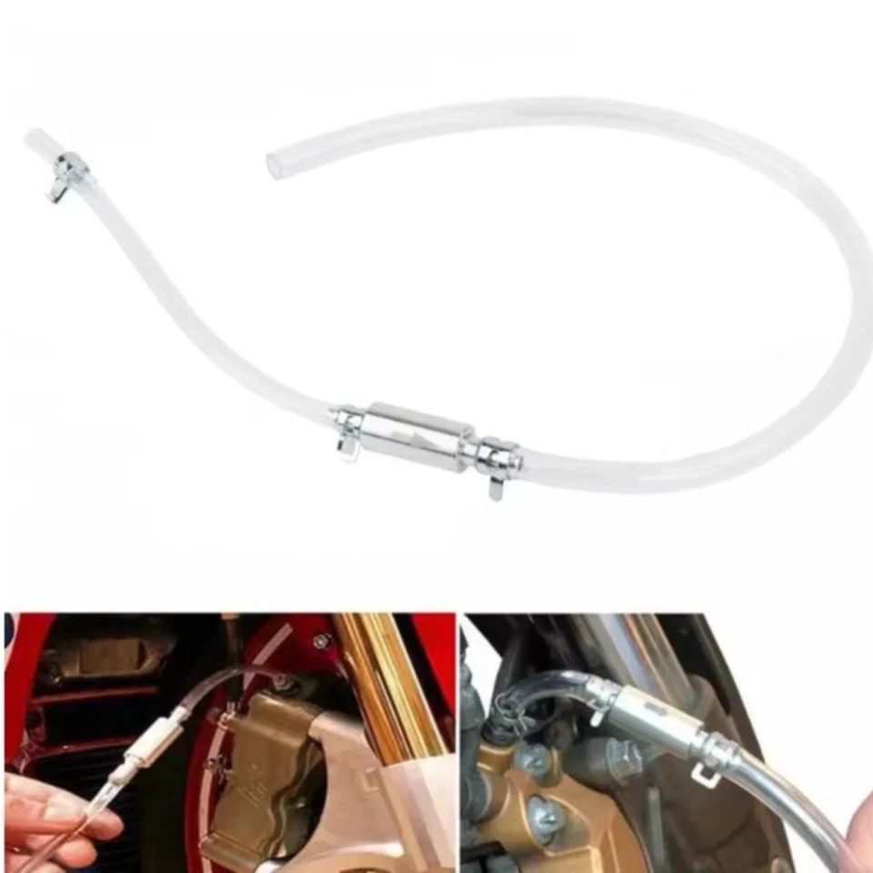 Brake Bleeder Hose, One Way Check Valve Tube Bleeding Tool Kit Silver US