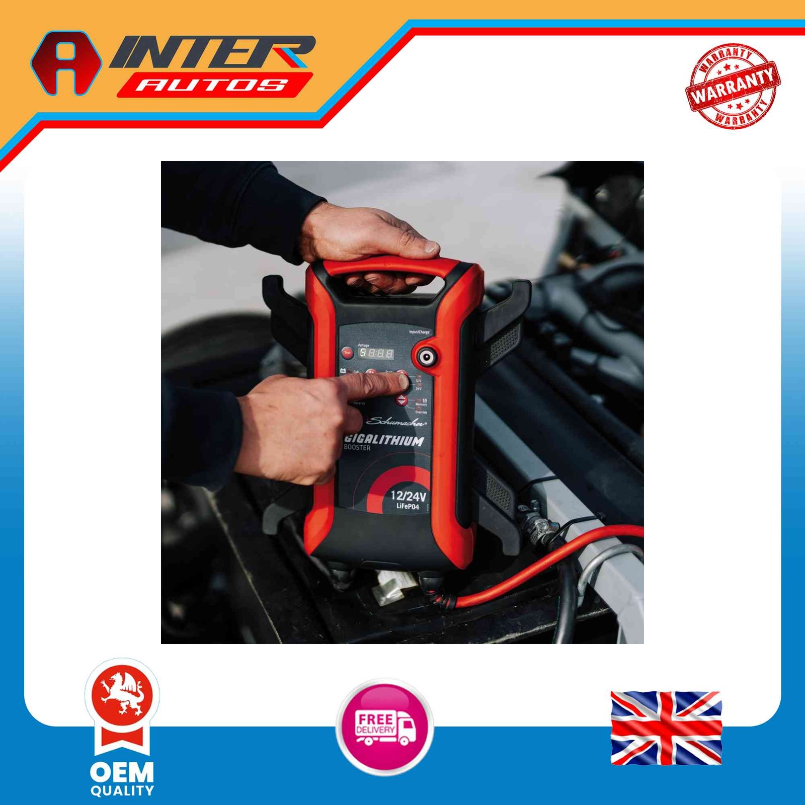 Schumacher® GIGA 12/24V Lithium Booster, 2000/1000CA 13757