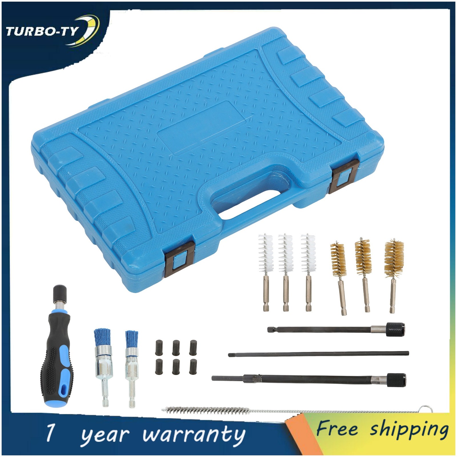 Cylinder Heads Cleaning Kit 19Pcs/Set Diesel Injector Seat Cleaning Brush Tool