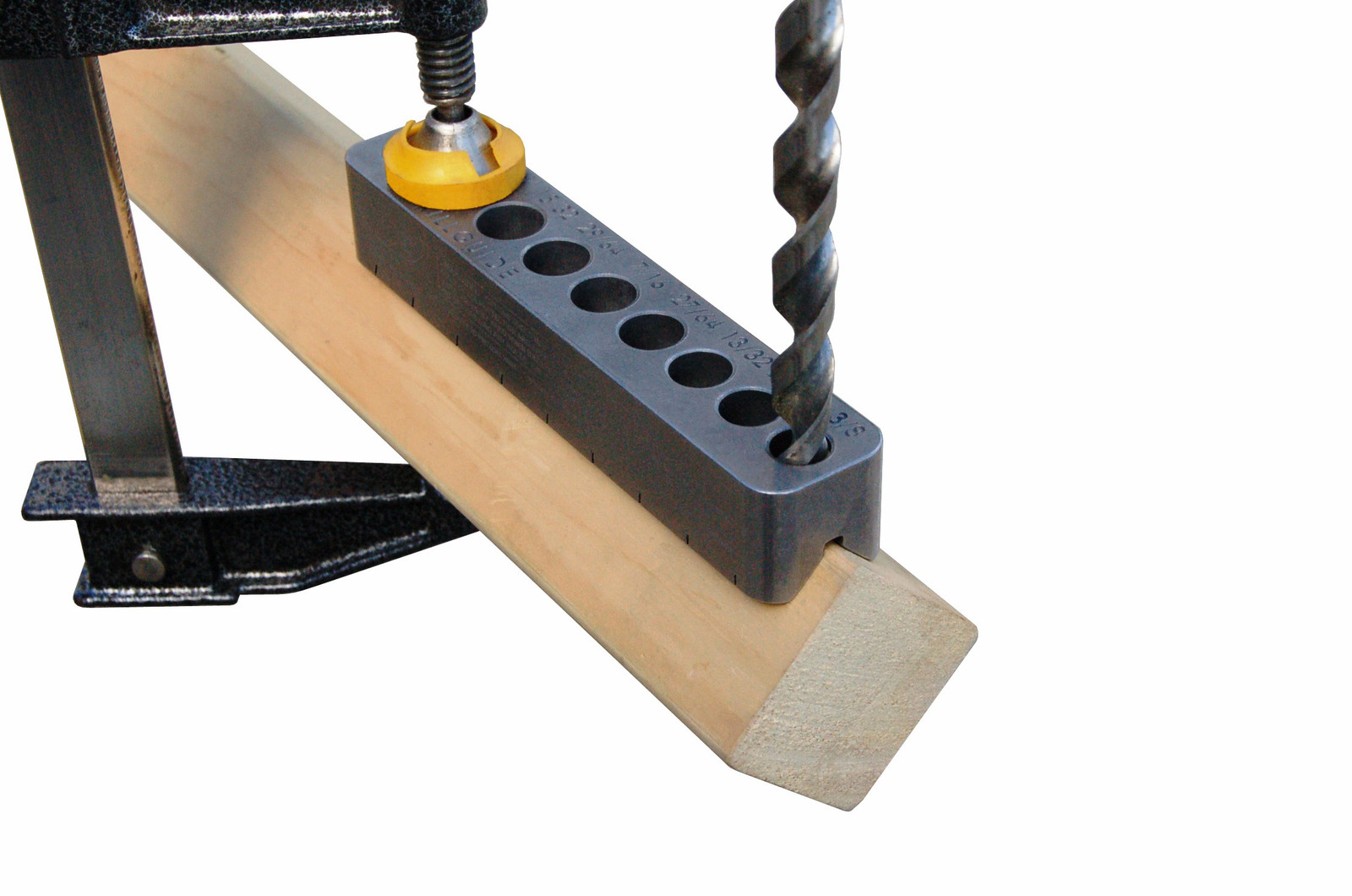 Large Drill Bit Guide – comparable to a portable drill press – 3/8″ thru 1/2″