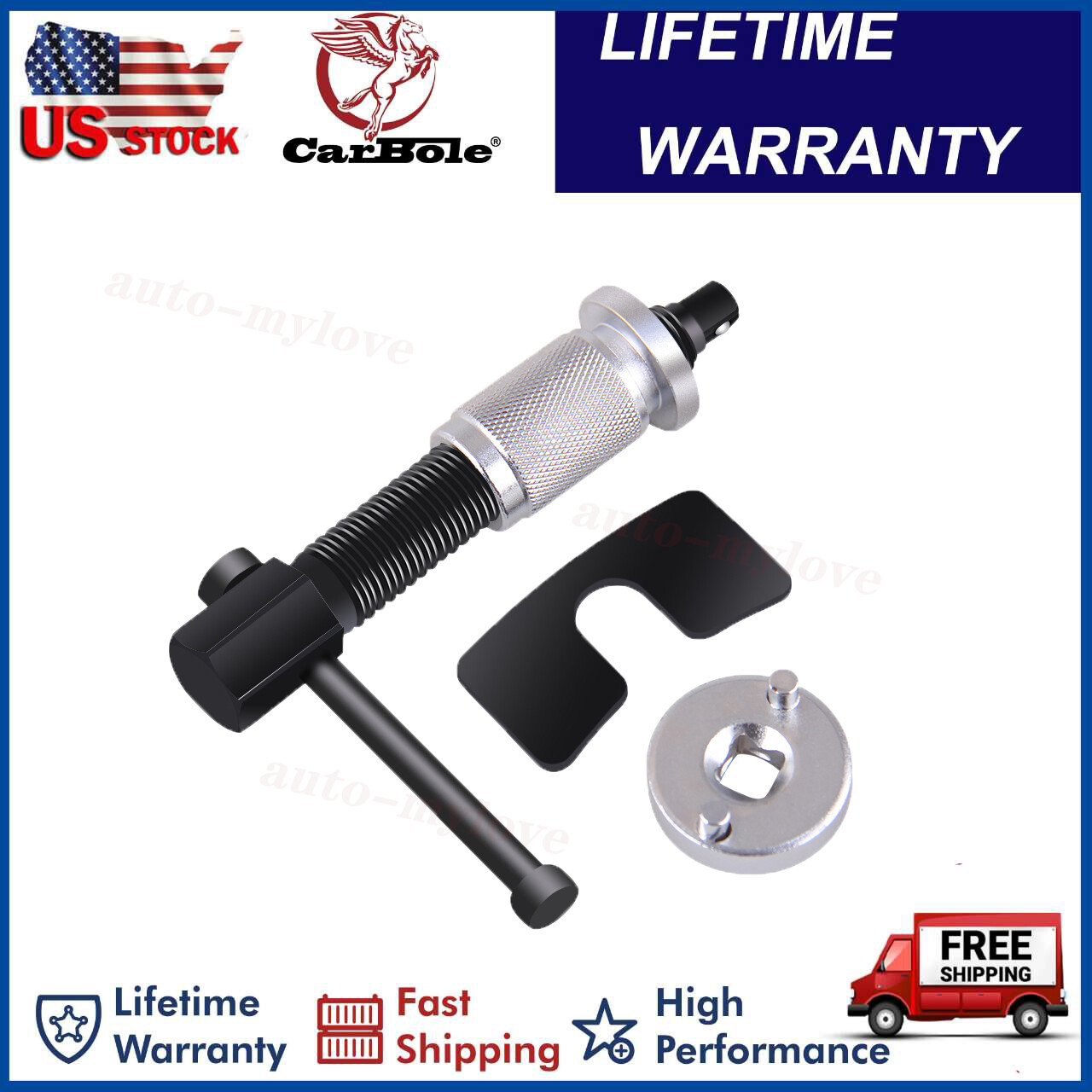 Car Disc Brake Piston Spreader Separator Separation Tool Calliper Pad Rewind Kit