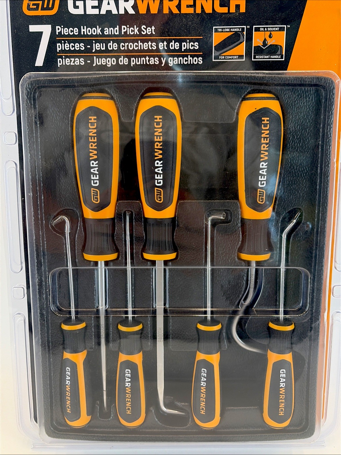 GEARWRENCH 7 Piece Multi Hook & Pick Set 84000H Black/Orange 7 Pc New in Box