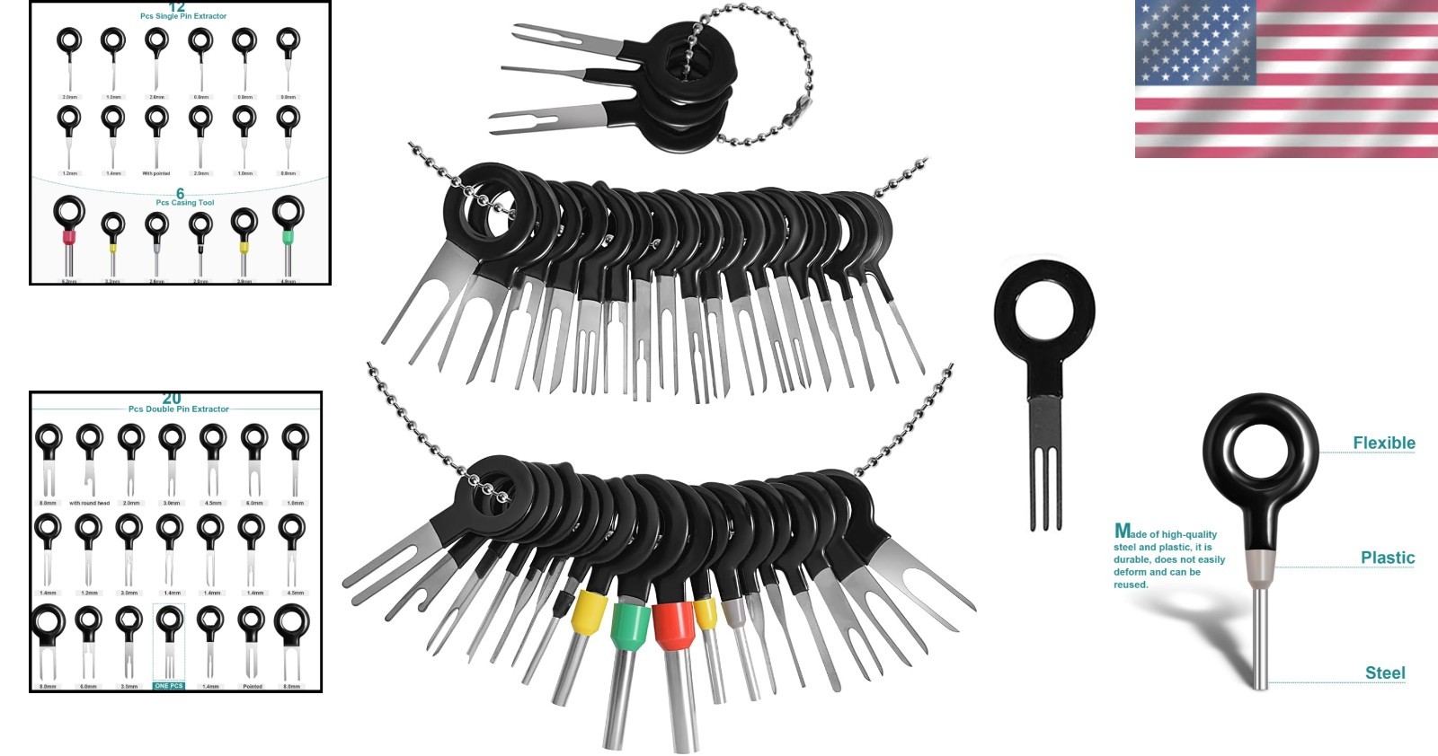 Versatile 39-Piece Kit for Extracting Car Wire Connectors – Easy to Use & Carry