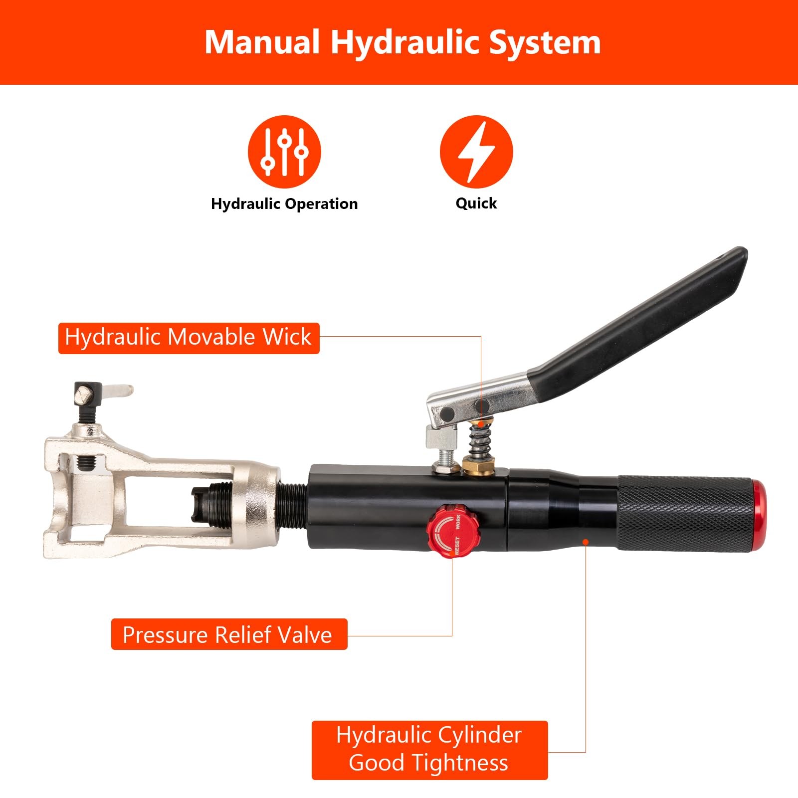 Hydraulic Flaring Tool Kit,3/16 “-1/2″Brake Repair Tube,45° Double Flaring,NEW