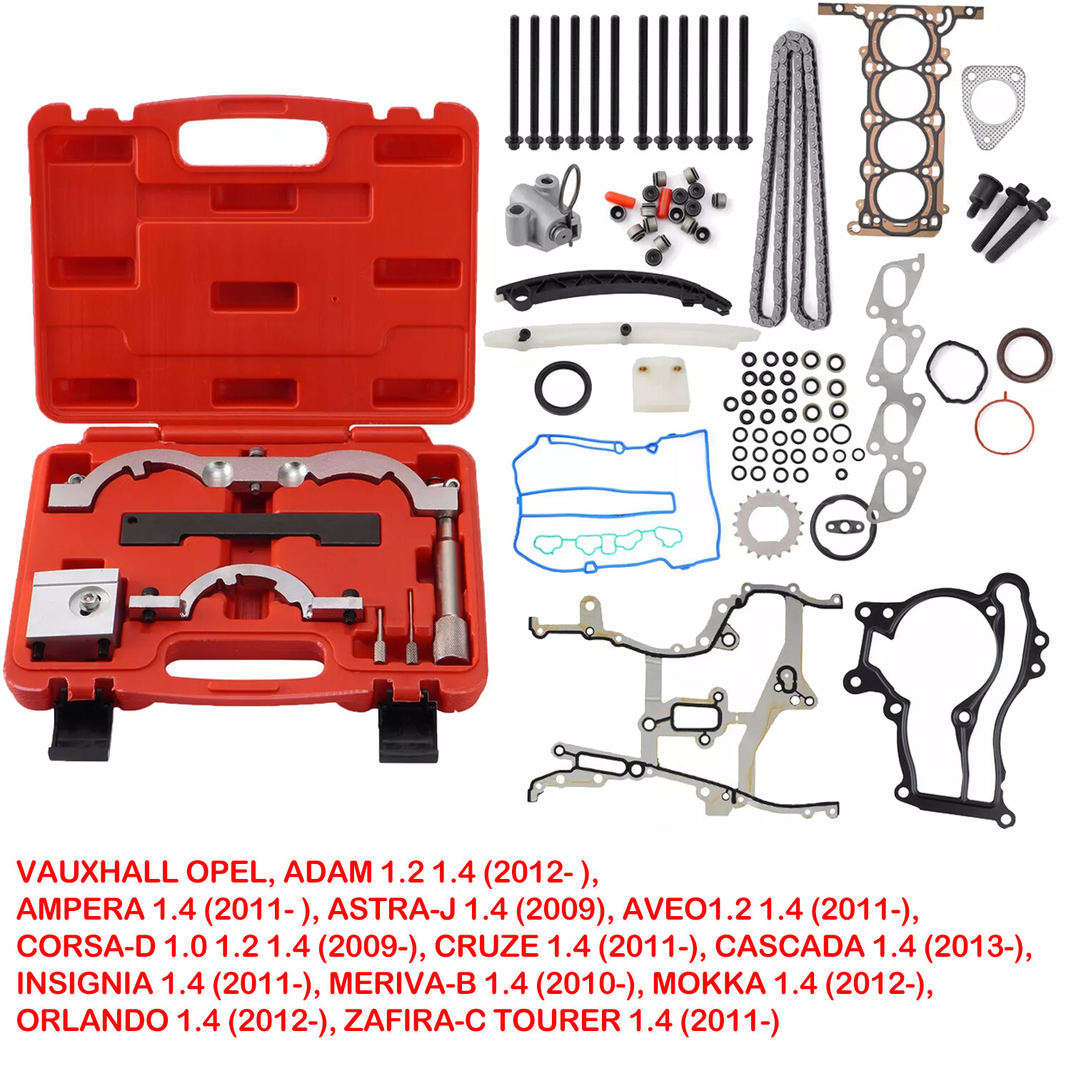 Engine Timing Tool Kit &Head Gasket Bolts Kit For Chevrolet Opel Cruz 1.4L Turbo