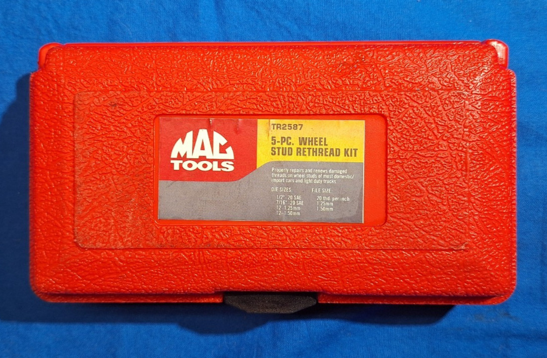 Mac Tools TR2587 5 piece wheel stud rethread set Metric and SAE USA