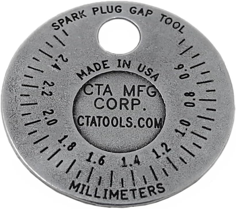 Lightweight Spark Plug Gap Checker – Coin-Style, 0.020″ to 0.100″ Leveling Tool
