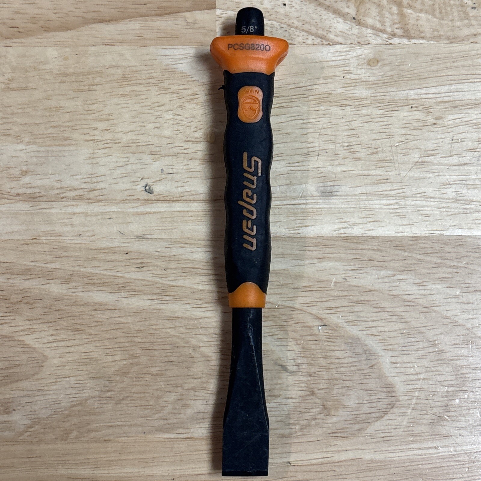 Snap On Tools 5/8″ Flat Edge Chisel Orange Soft Grip PCSG820O Spain NEW