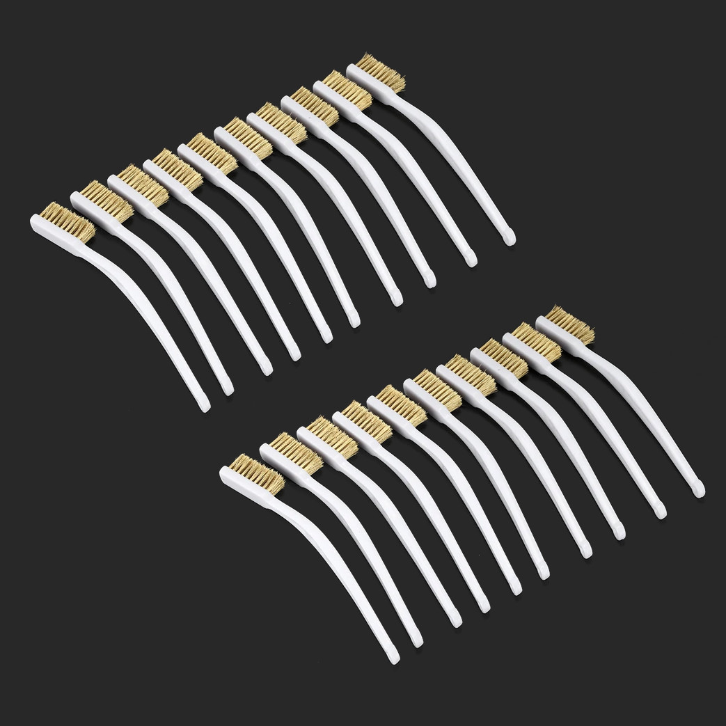 20 Pieces Small Wire Brass Brush Rust Remover Motorcycle Brake Caliper Cleaning