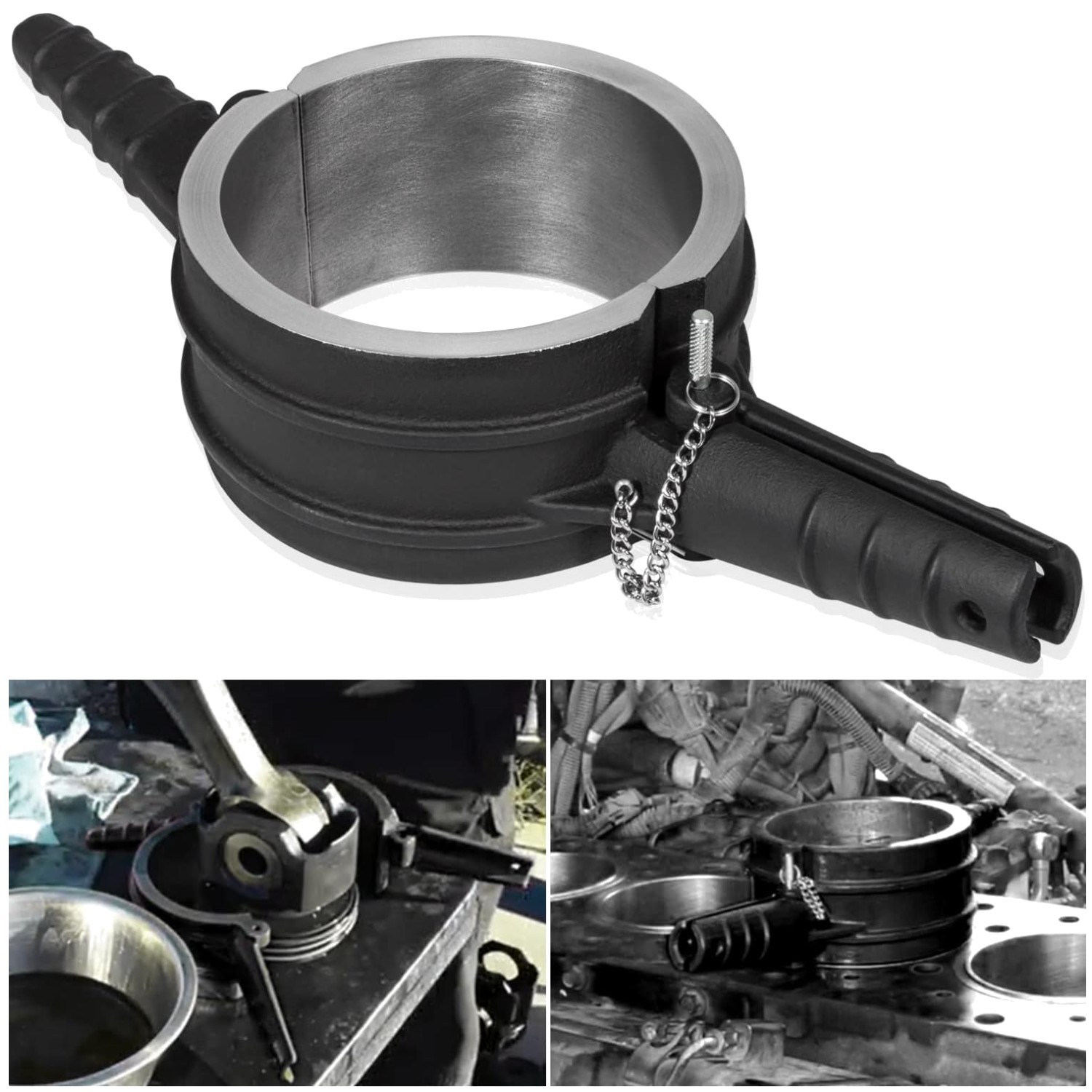Heavy-Duty 7040 Piston Ring Compressor for Engine Rebuilds