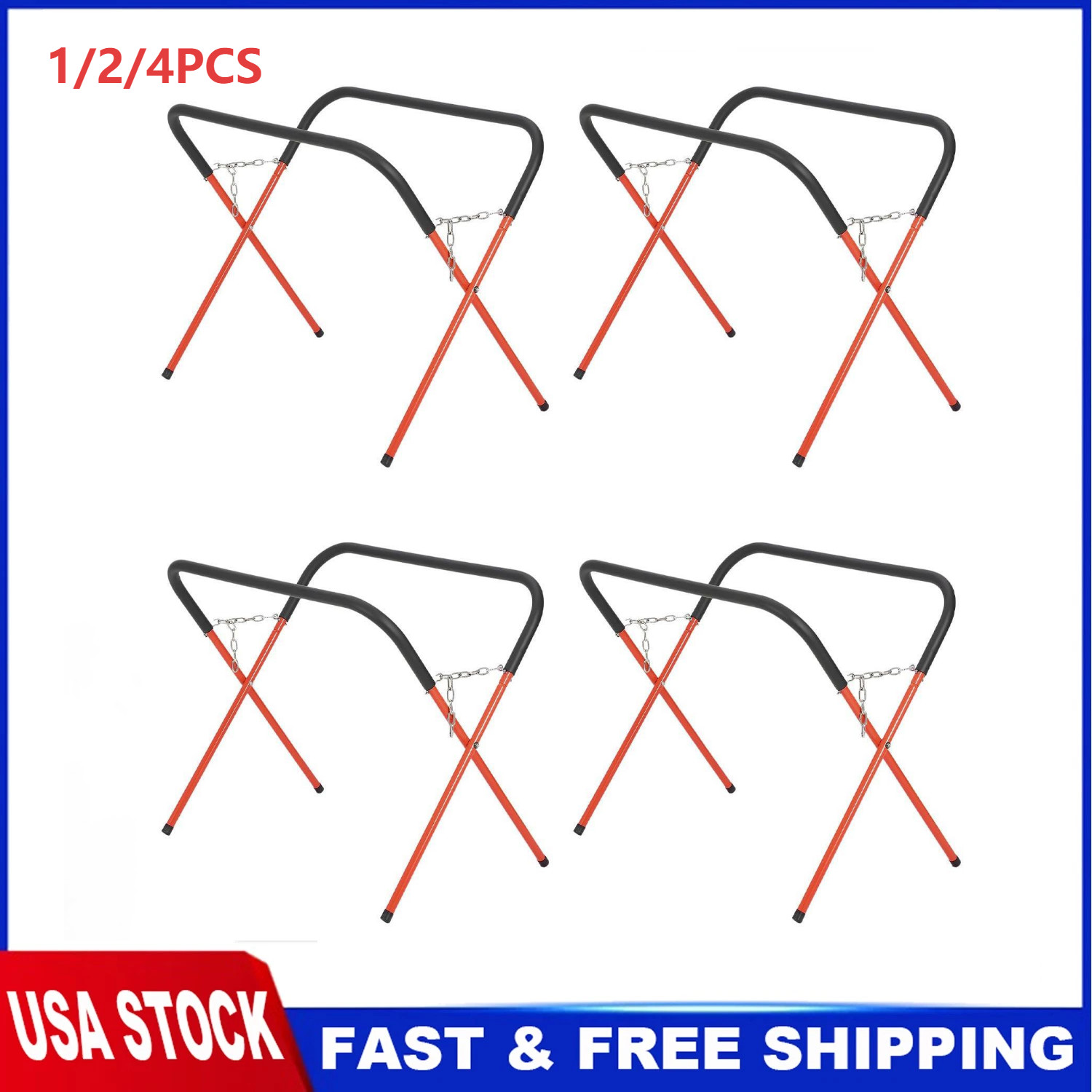 1/2/4 pcs 500lbs Heavy-Duty Folding Automotive Workbench Portable Repair Stand