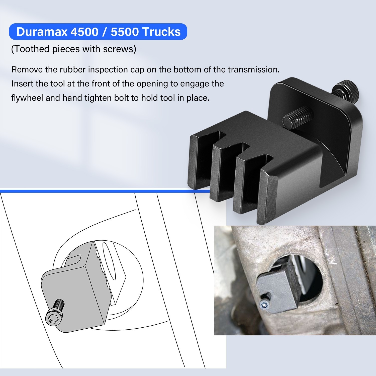 22100 Flywheel Locking Tool for 6.6L Duramax Socket 2500 3500 4500 5500