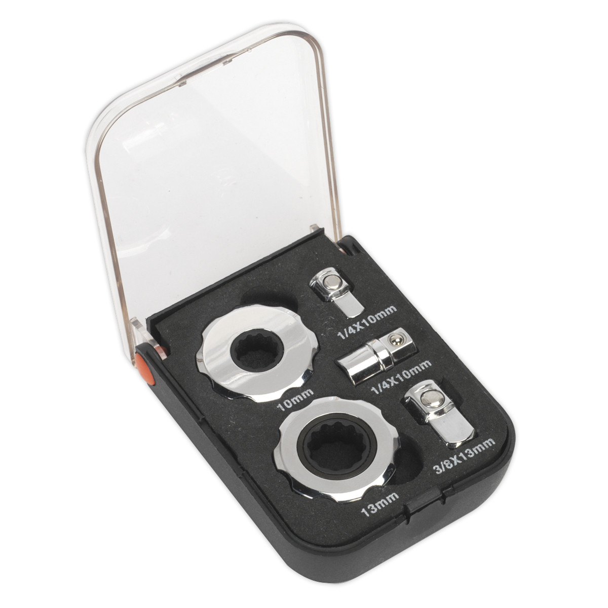 Sealey Palm Ratchet Set 5 Pieces 1/4″ & 3/8″ Square Drive 72 Teeth Tool AK6959