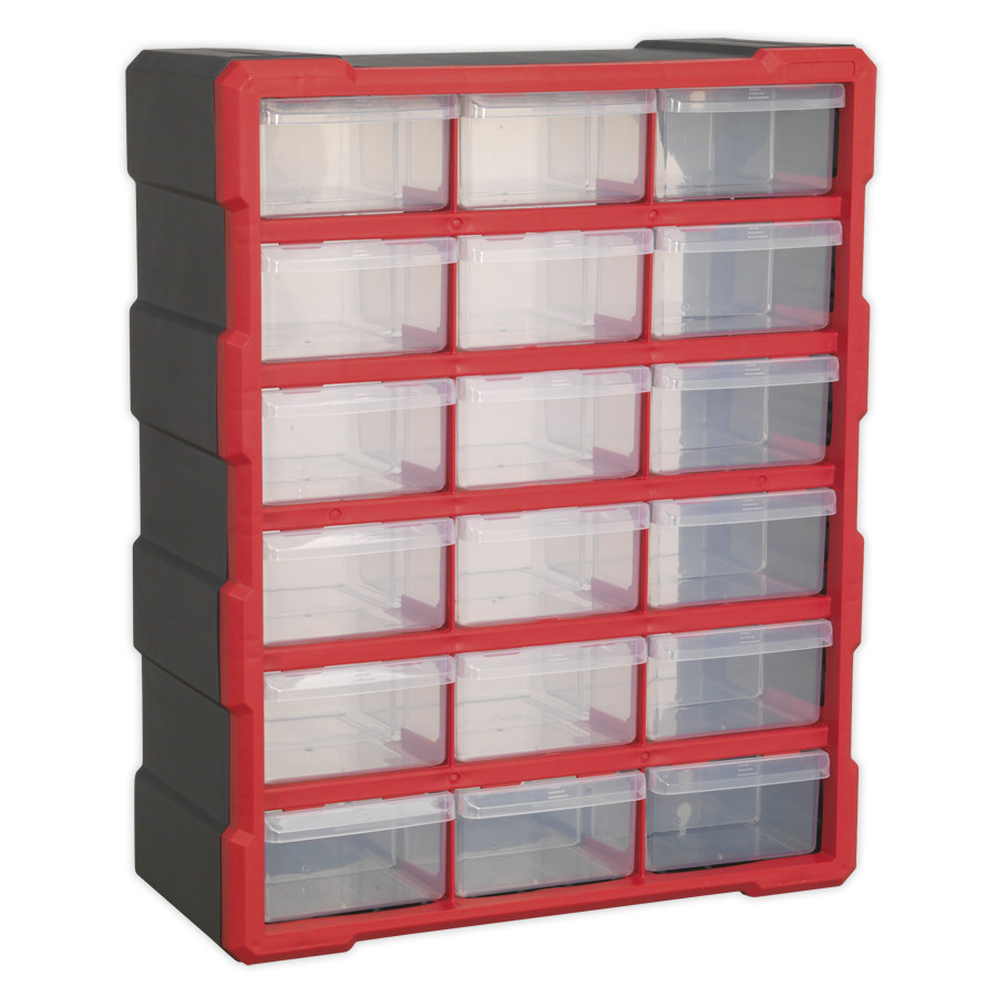 Sealey APDC18R Cabinet Box 18 Drawer – Red/Black