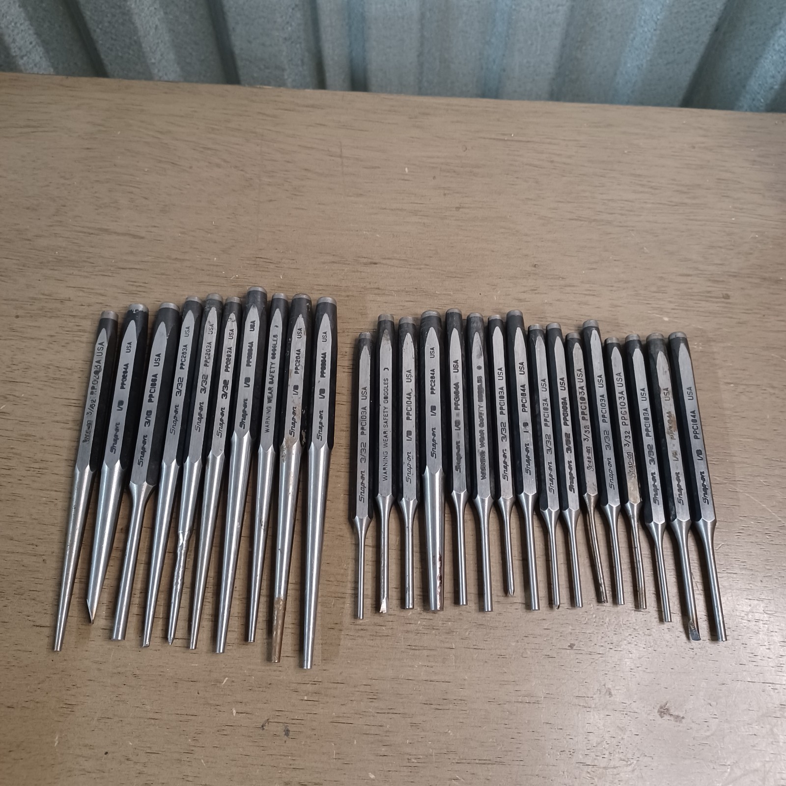 Snap-on Tools Set Of 28 Tip Tapered Starter Punch USA SEE All