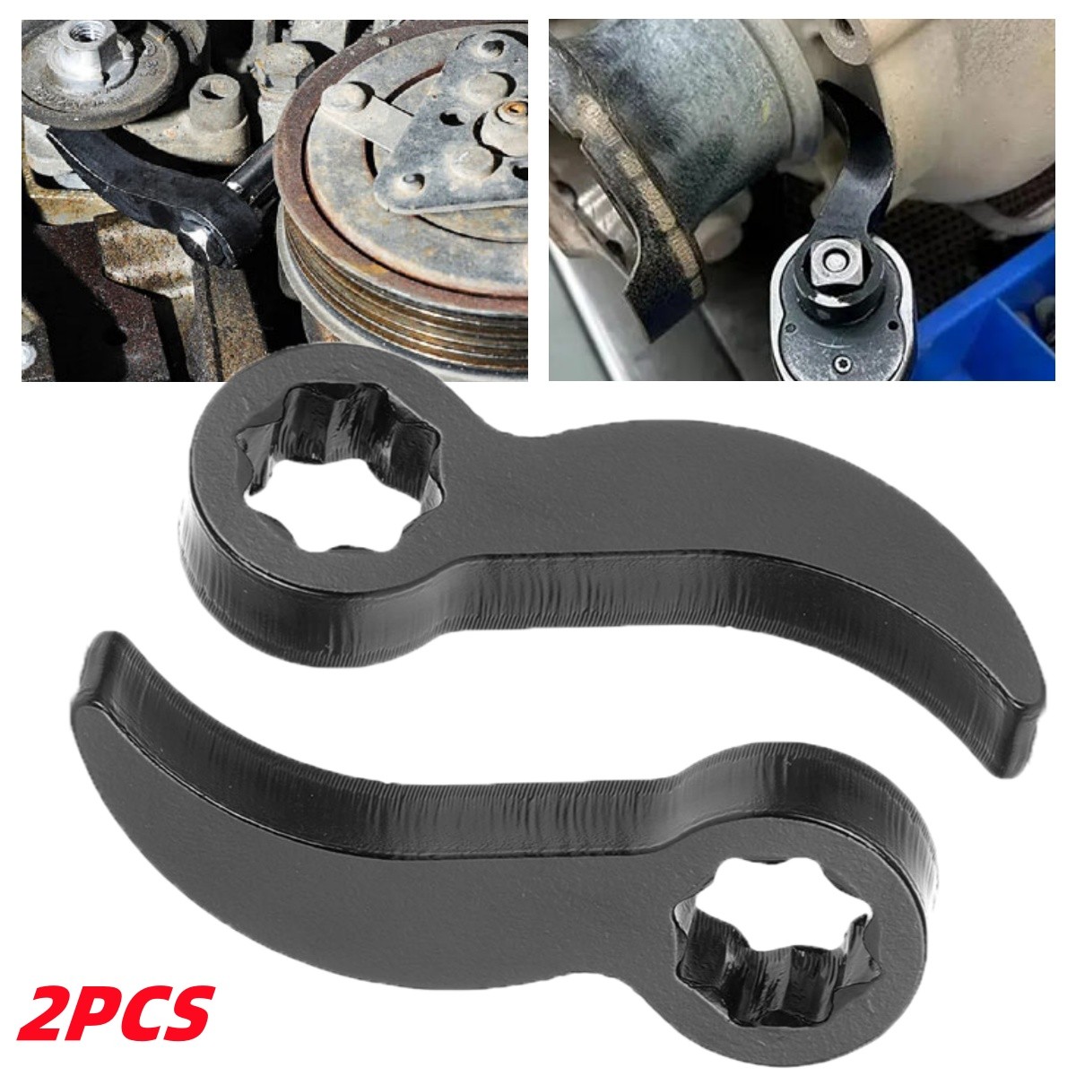 2PCS Pry Bar Wrench Adaptor Head Half Shaft Removal Crowbar Openend Wrench 1/2″