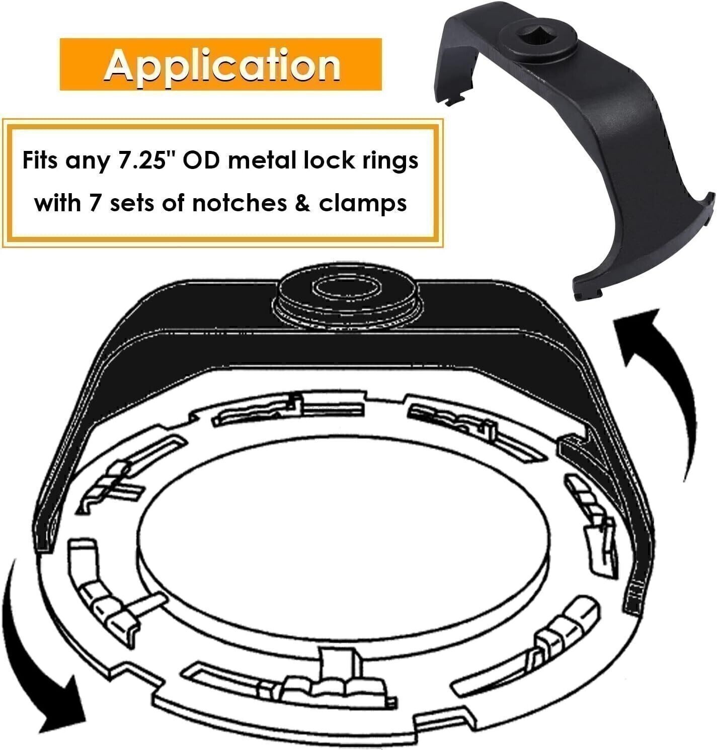6599 Fuel Tank Lock Ring Wrench Tool Pump Removal Installer For Chrsyler Ford GM