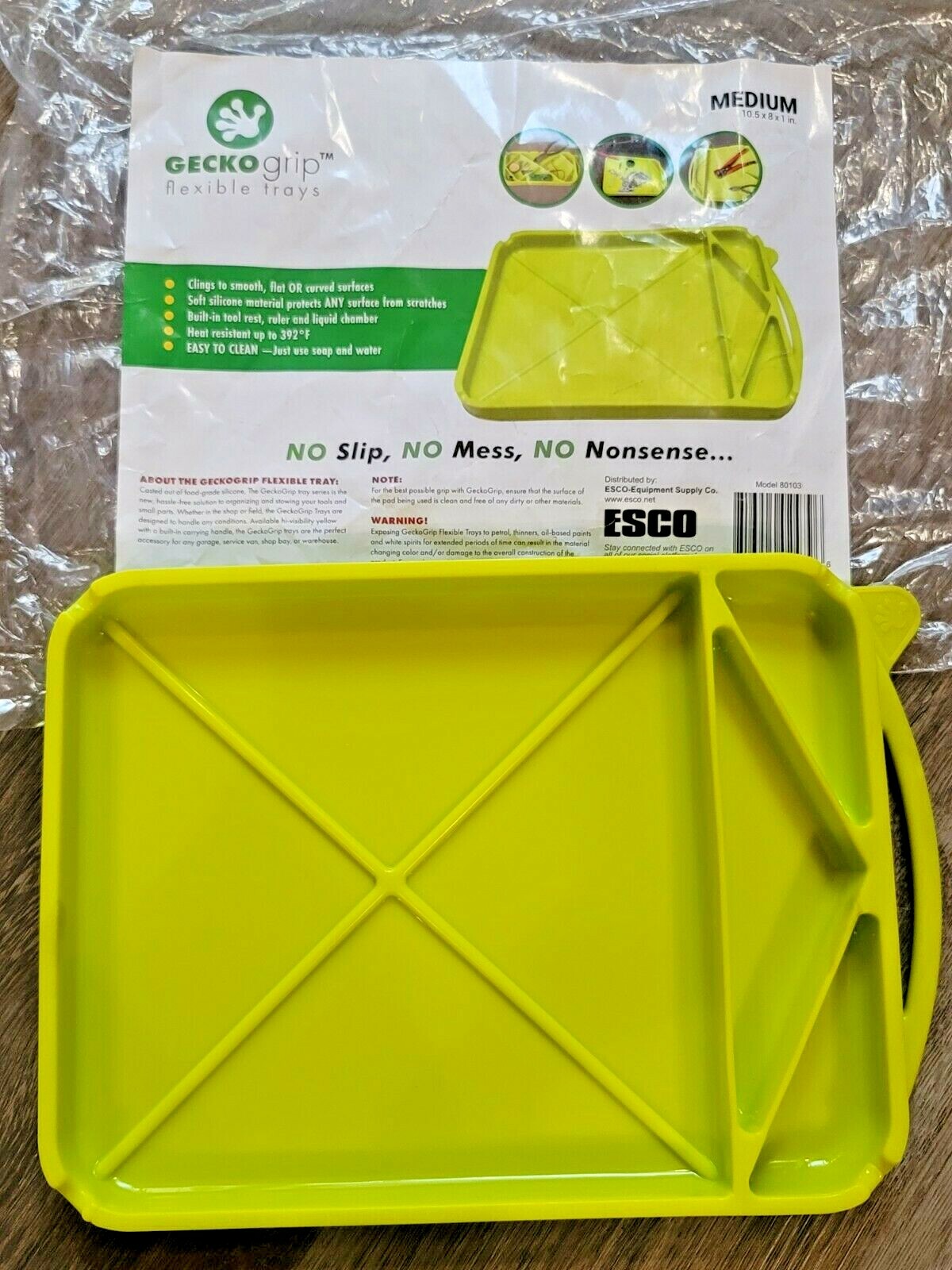 Esco Geckogrip Flexible Soft Silicone Parts Tray, Medium 10.5″ x 8″ #80103