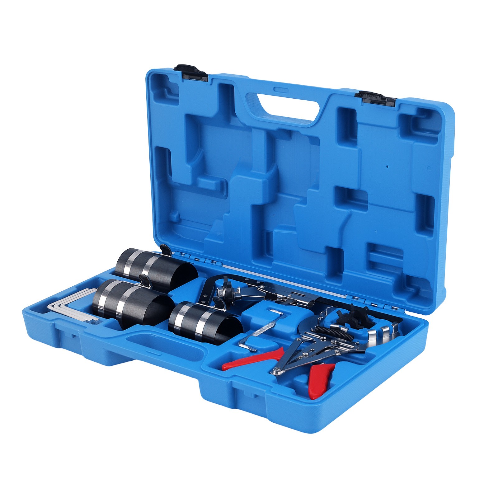 Engine Piston Ring Compressor Service Tool 11PC Steel 53-175mm Set w/ Cleaner