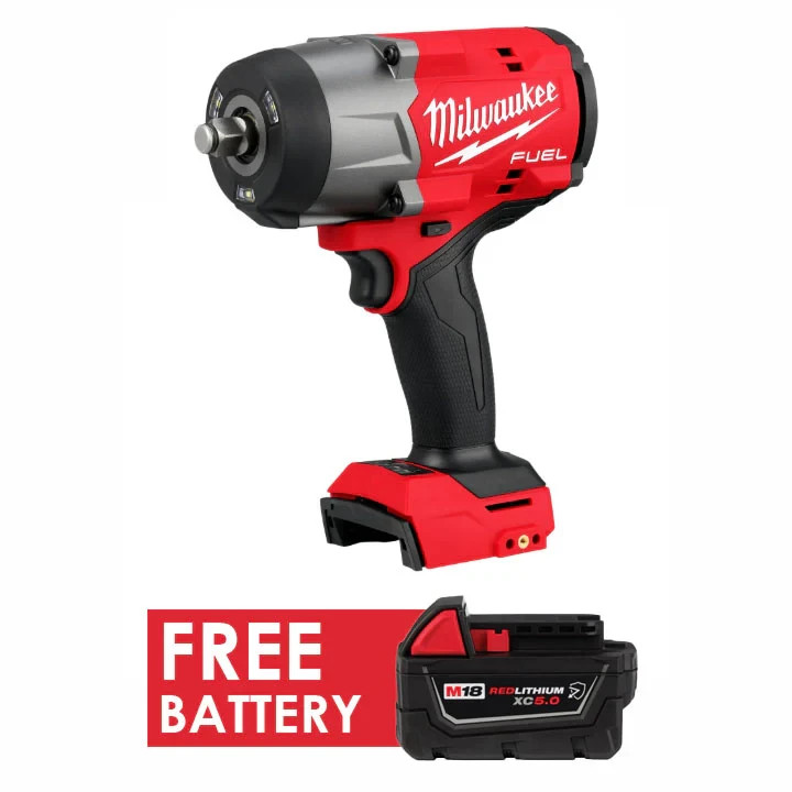 Milwaukee 2967-20 M18 FUEL™ 1/2″ High Torque Impact Wrench + FREE Battery
