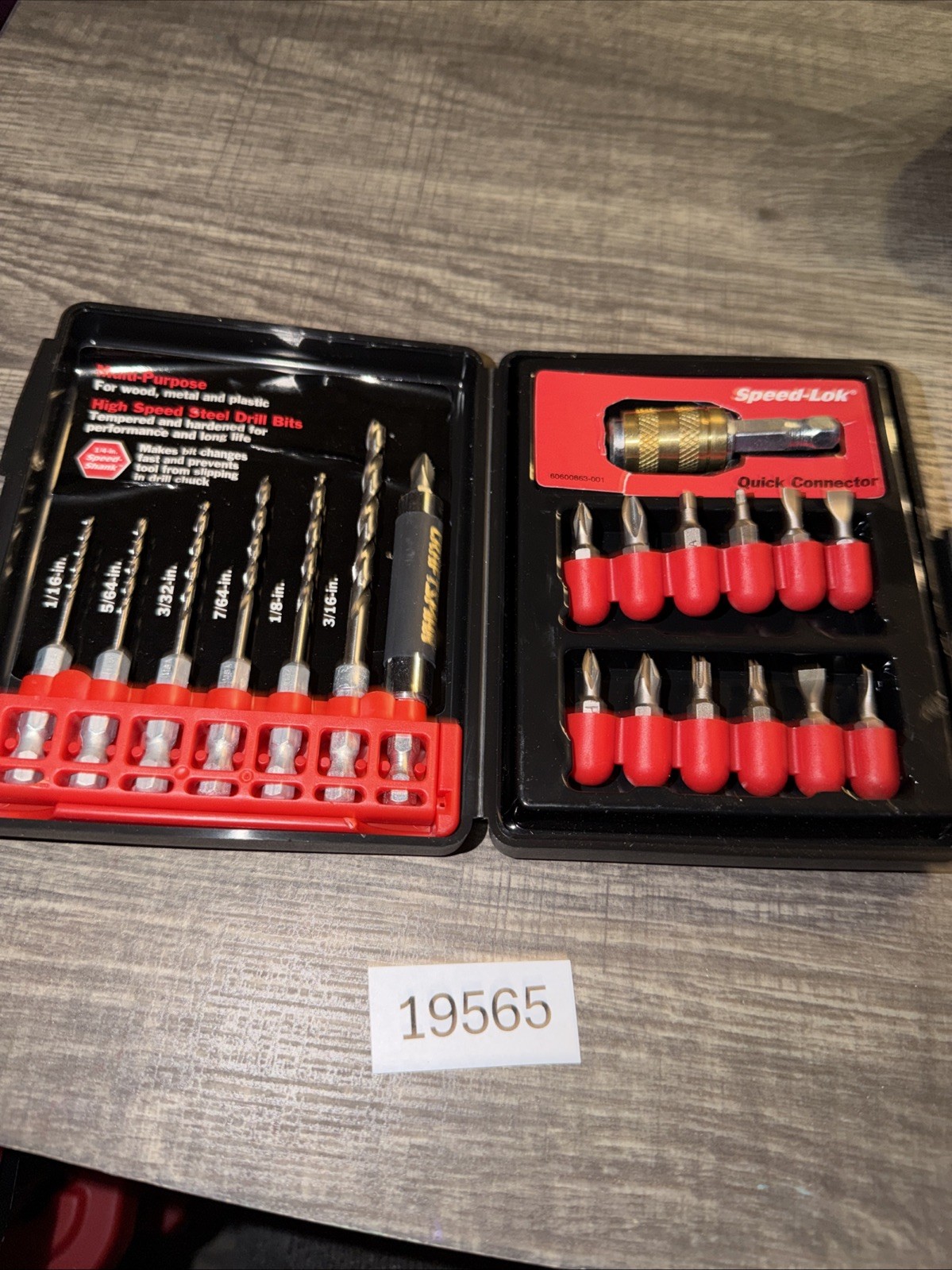 Sears Craftsman USA 21-Piece Speed-Lok Drill Bit / Screwdriver Set No 26144 Nos