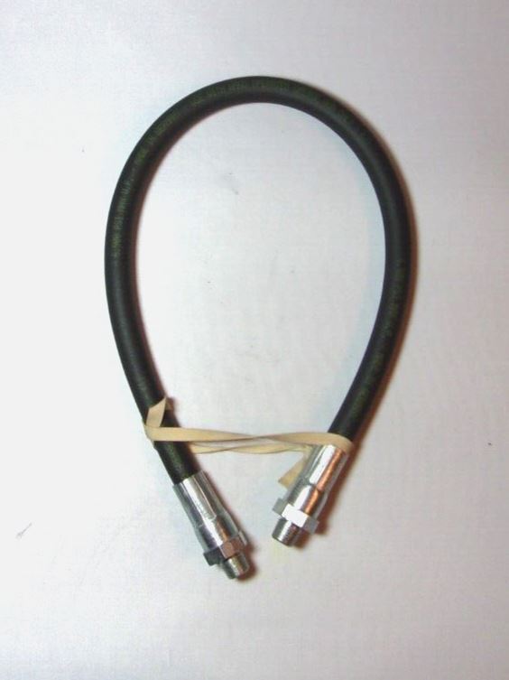 18″ Grease Gun Whip Hose HD 6,900 psi 7/16″ ID Rubber K-11, Made in Germany