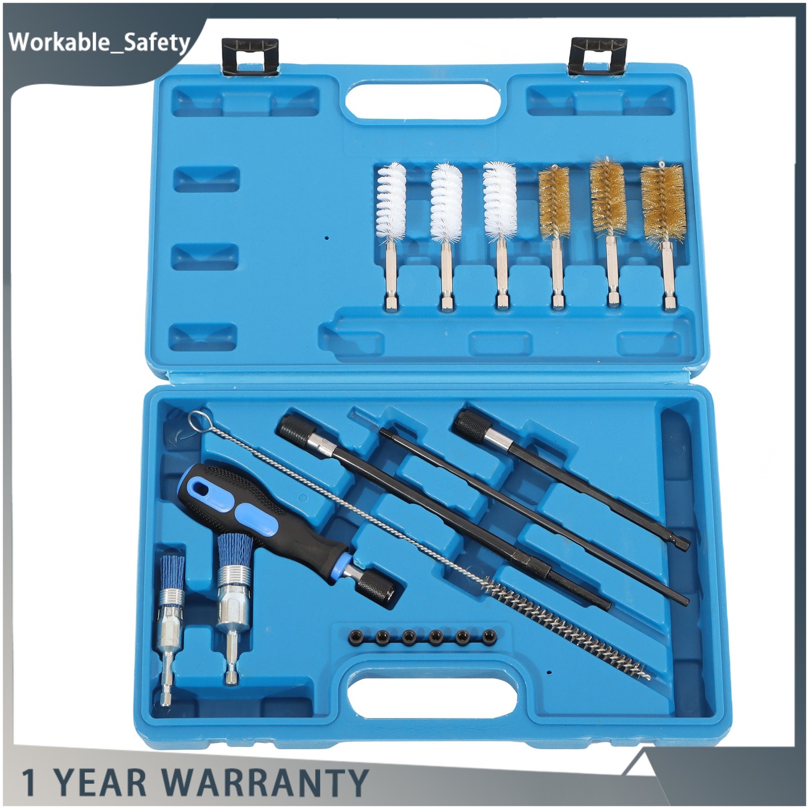 Cylinder Heads Cleaning Kit Diesel Injector Seat Cleaning Brush Tool 19Pcs/Set