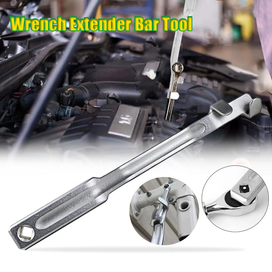 Wrench Extender Tool Bar Long Handle Wrench Extension Torque Adapter 1/2″ Drive
