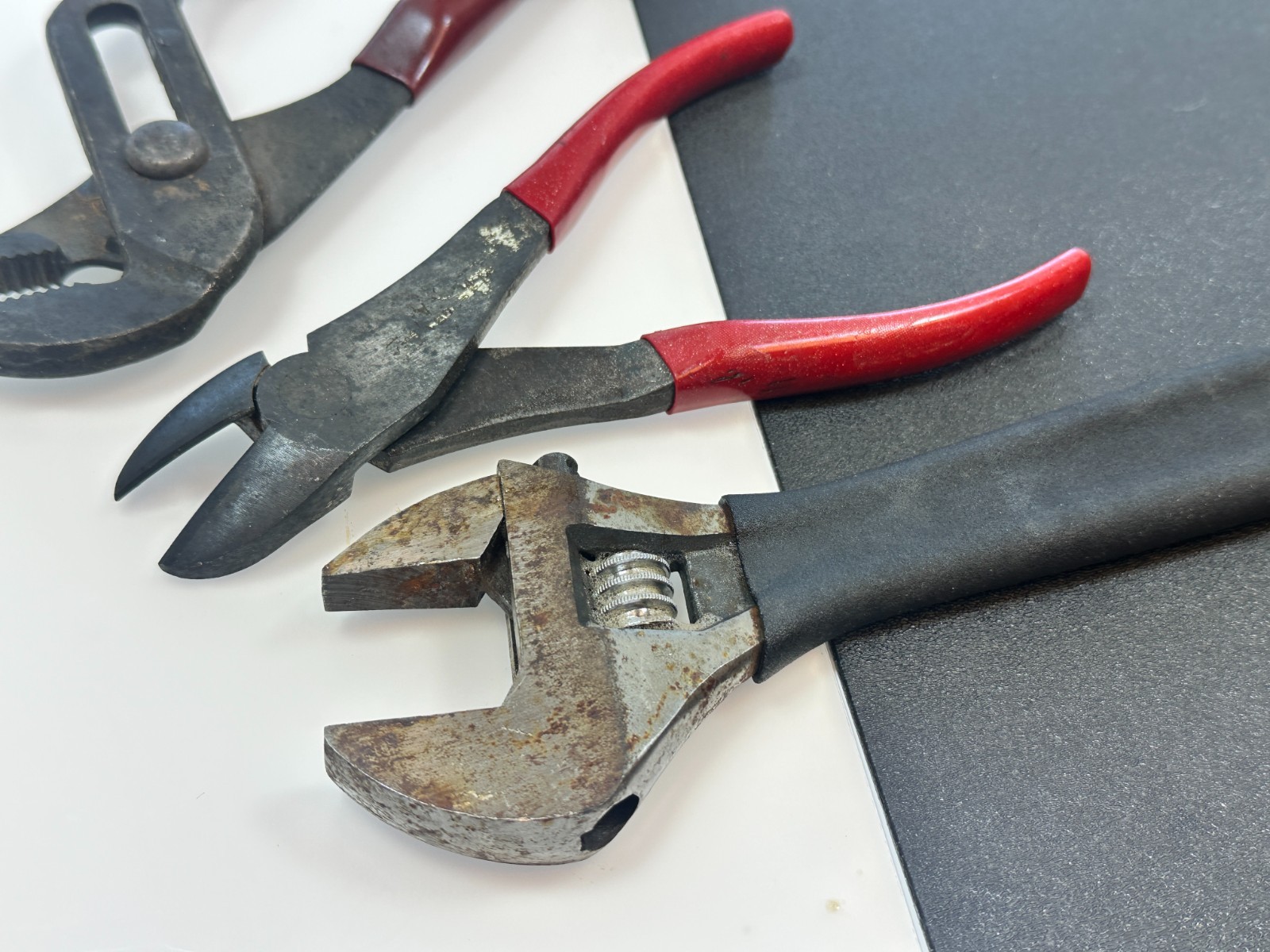 MAC Tools 2pc Cutters Adjustable Wrench Lot w/ Proto 264SG Tongue Groove Pliers