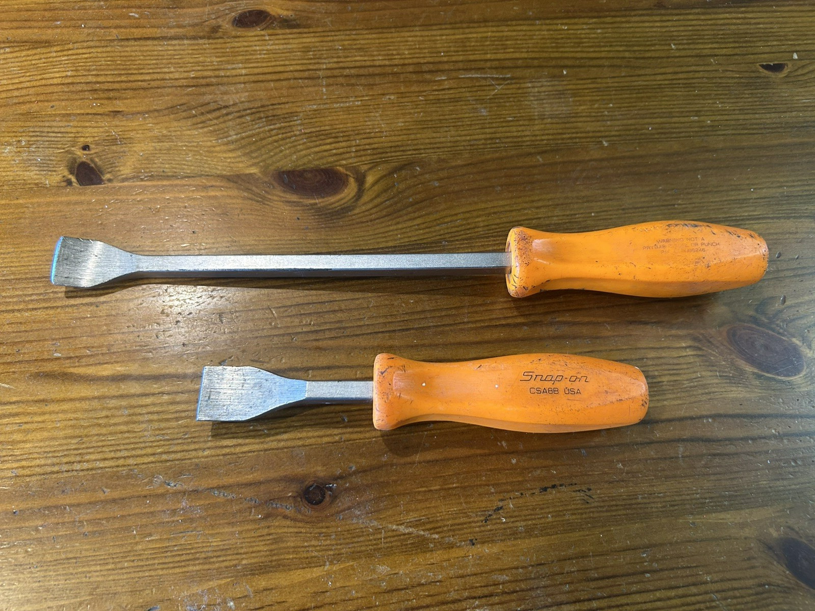 Snap-on Carbon Scraper Set, Orange Handles (2 pc) – CSA8B & CSA12B