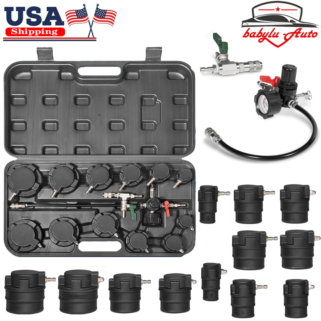 69910 Turbo Air System Leakage Test Kit with Smoke Adapter 1-1/4” to 3-1/2”