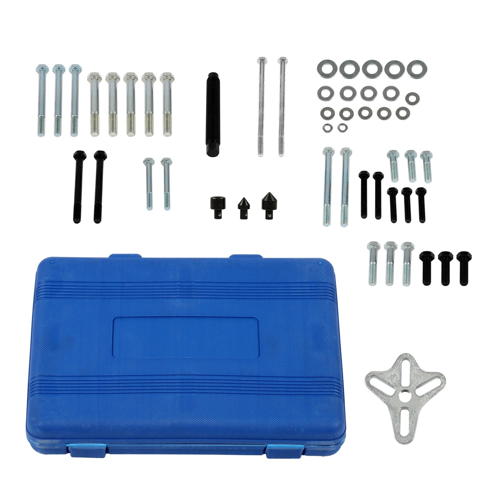 Harmonic Balancer Puller Tool 46pc Flywheel Crankshaft Pulley Steering Wheel