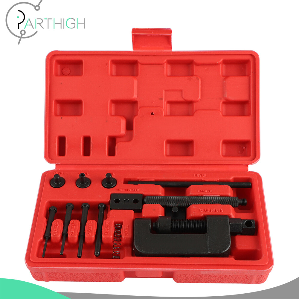 13PCS Chain Cutter Rivet Tool Set Riveting Breaker ATV/Bike/Motorcycle/Cam Drive