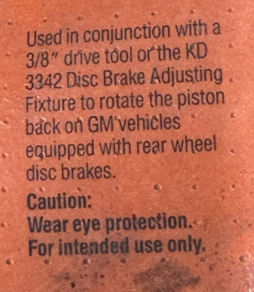 KD Tools 3355 Disc Brake Piston Tool fits 2-1/8″ and 1-7/8″ pistons
