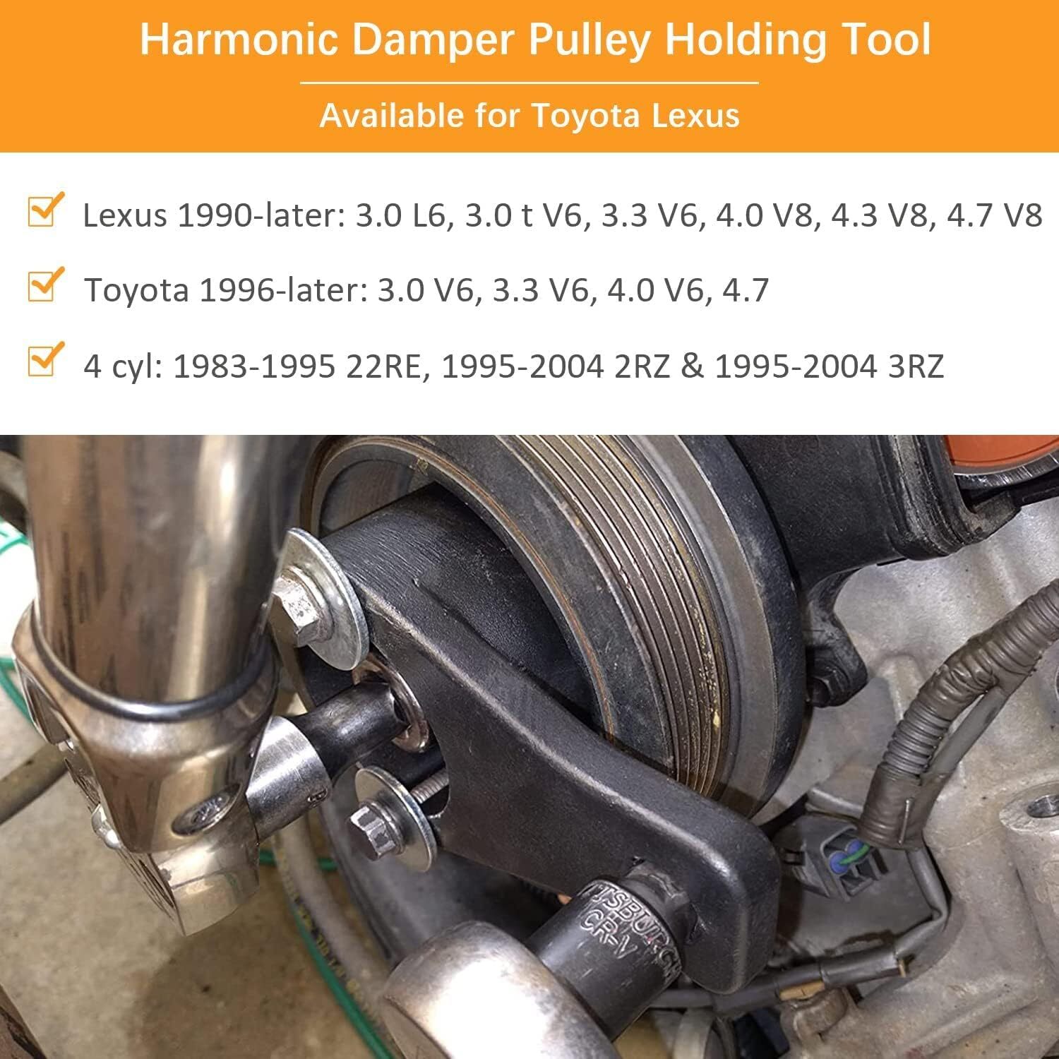Cam Pulley Holder Crankshaft Crank Harmonic Damper Pulley Holding Tool forToyota