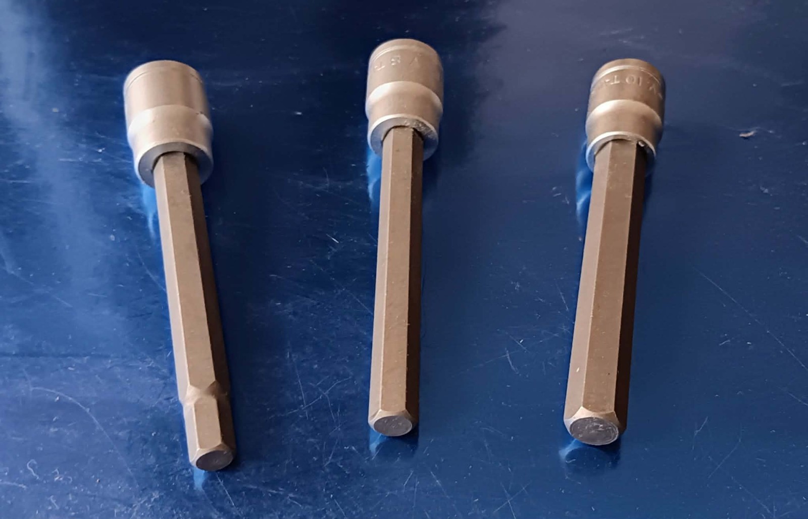 Male Hex Socket Set (3) Tools Sizes 7mm, 8mm and 10mm