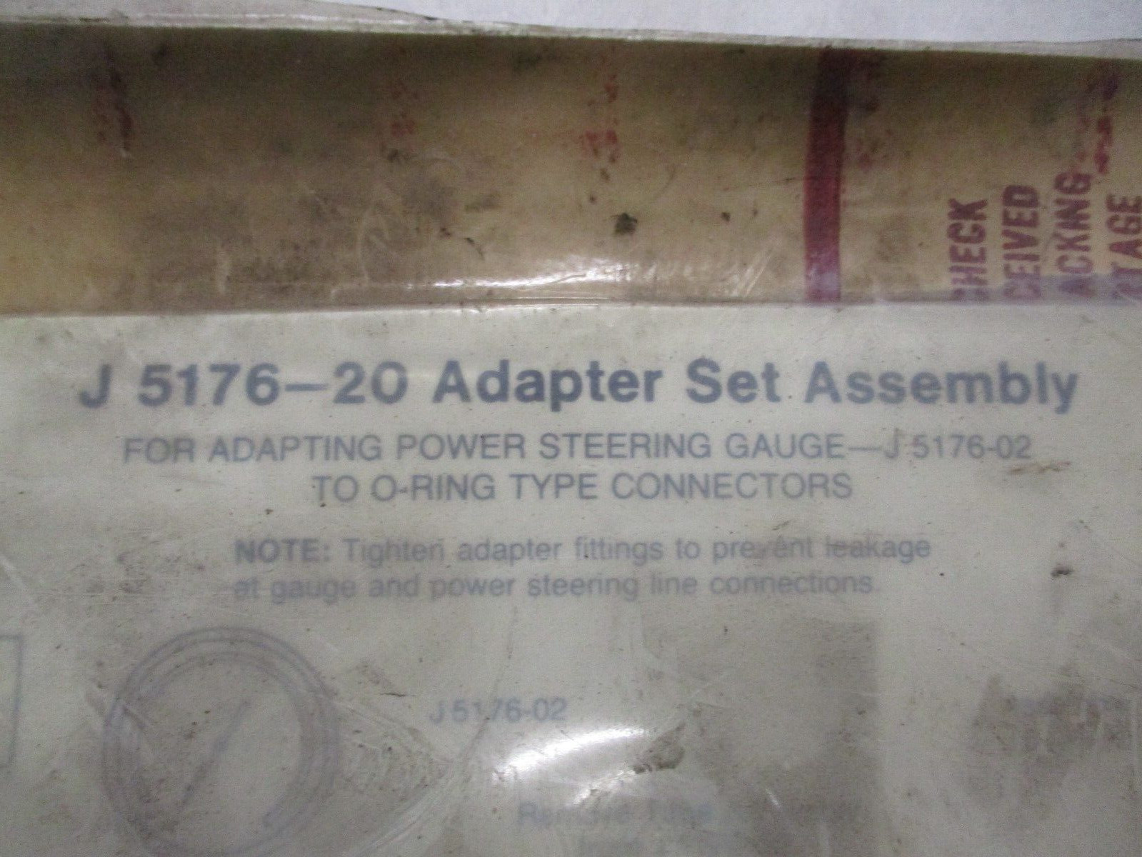 KENT MOORE TOOL J-5176 ADAPTER SET ASSEMBLY