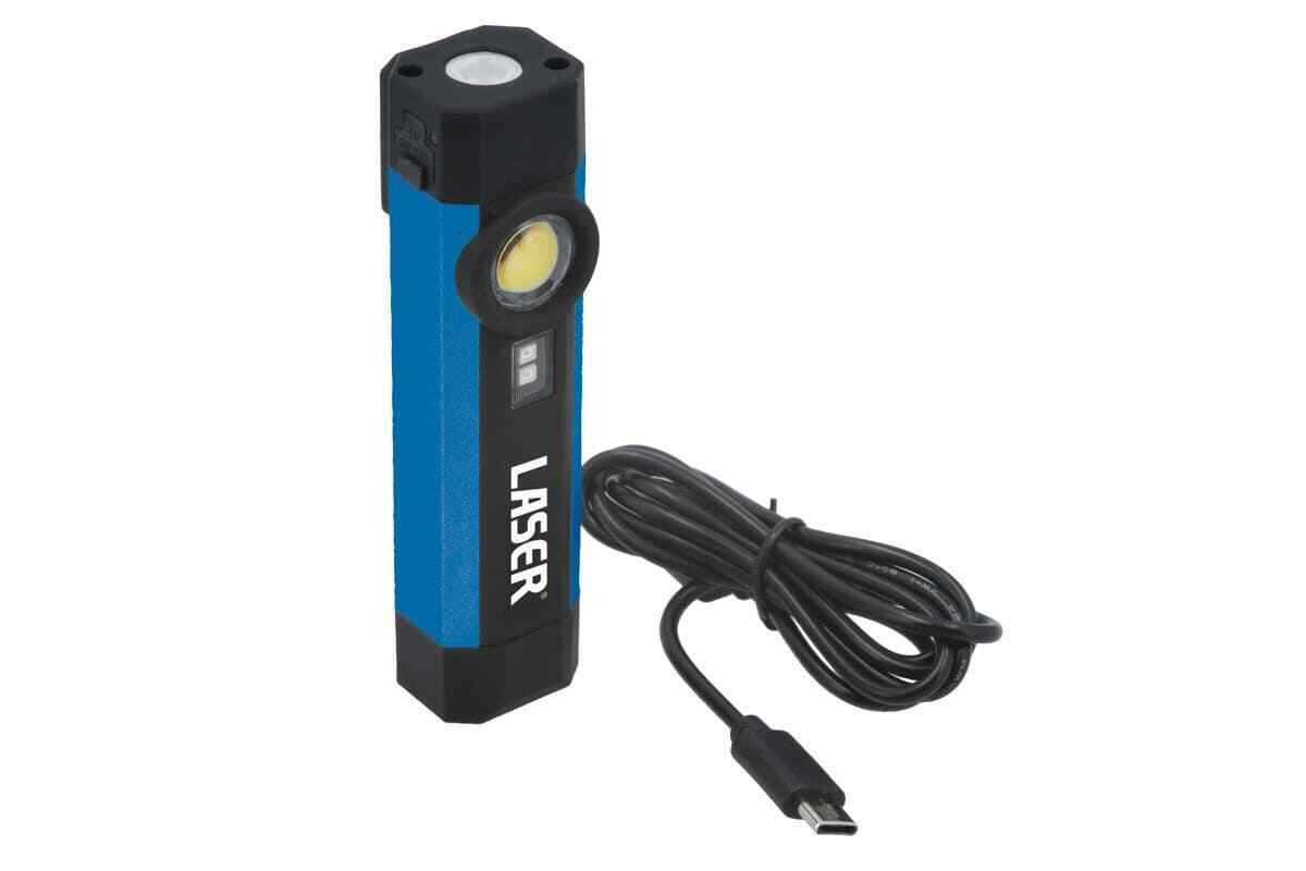 Laser 8598 Multi-Function Aluminium Rechargeable Mini Pocket Light/UV Lamp