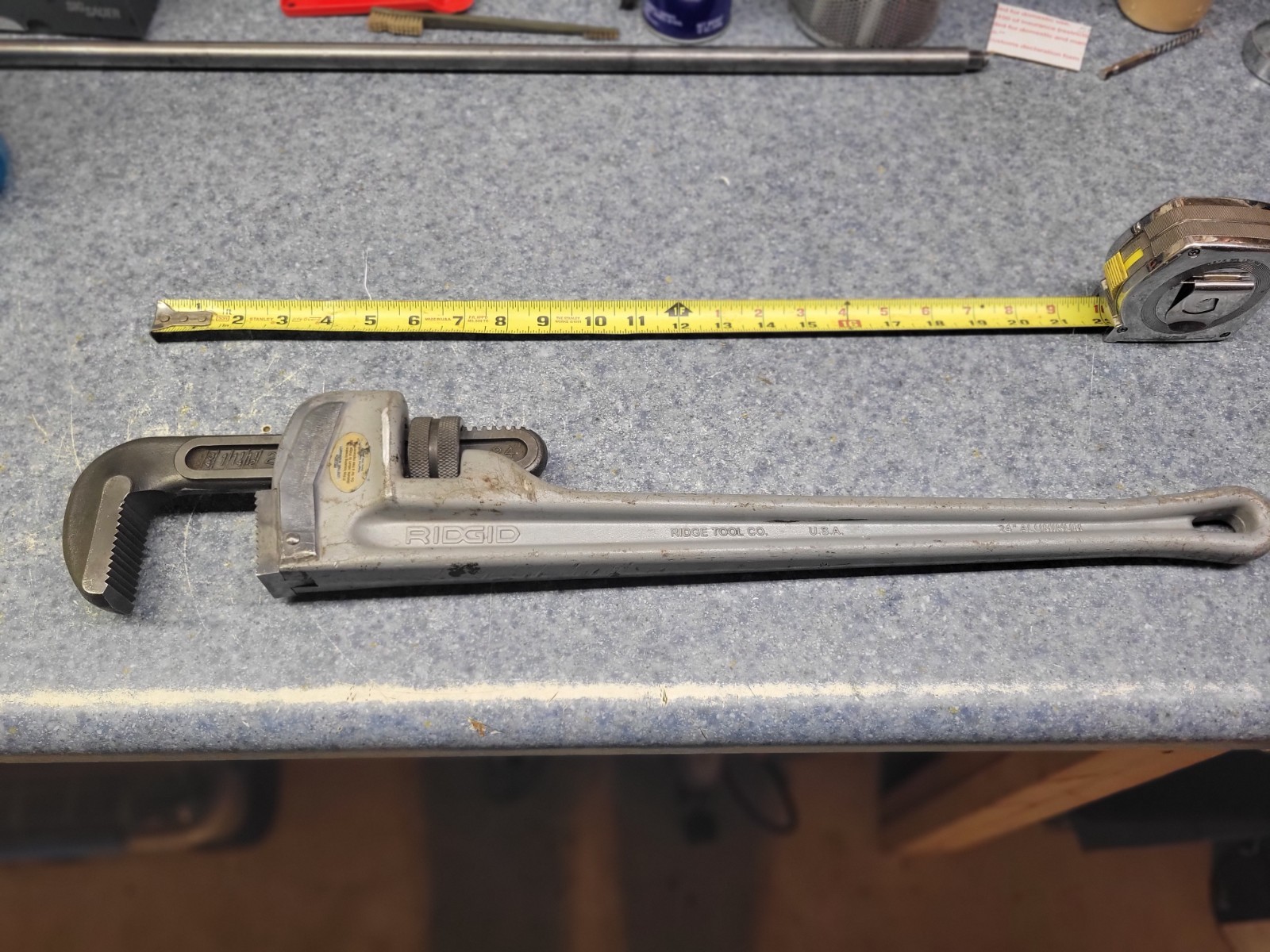 Ridgid USA 24″ Aluminum Adjustable Pipe Wrench No 824