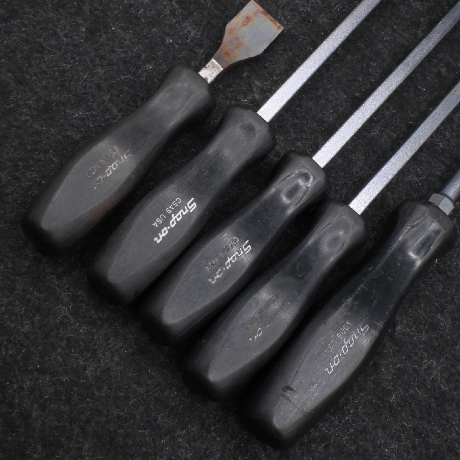 Snap-on Tools USA Classic Black Handled Rigid Carbon/Gasket Scraper 5 Pcs. Set