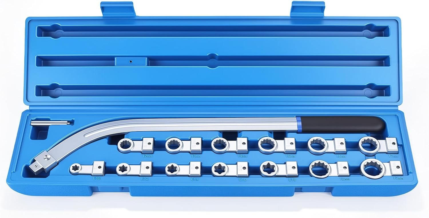 15Pcs Universal Auxiliary Idler Belt Tensioner Pulley Removal Tool Kit Serpentin