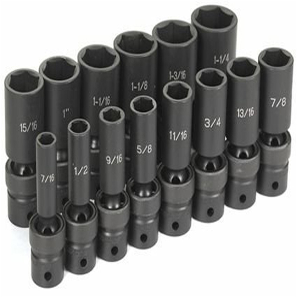 Grey Pneumatic 1314UD 14 Piece 1/2″ Drive Deep Fractional Universal Set