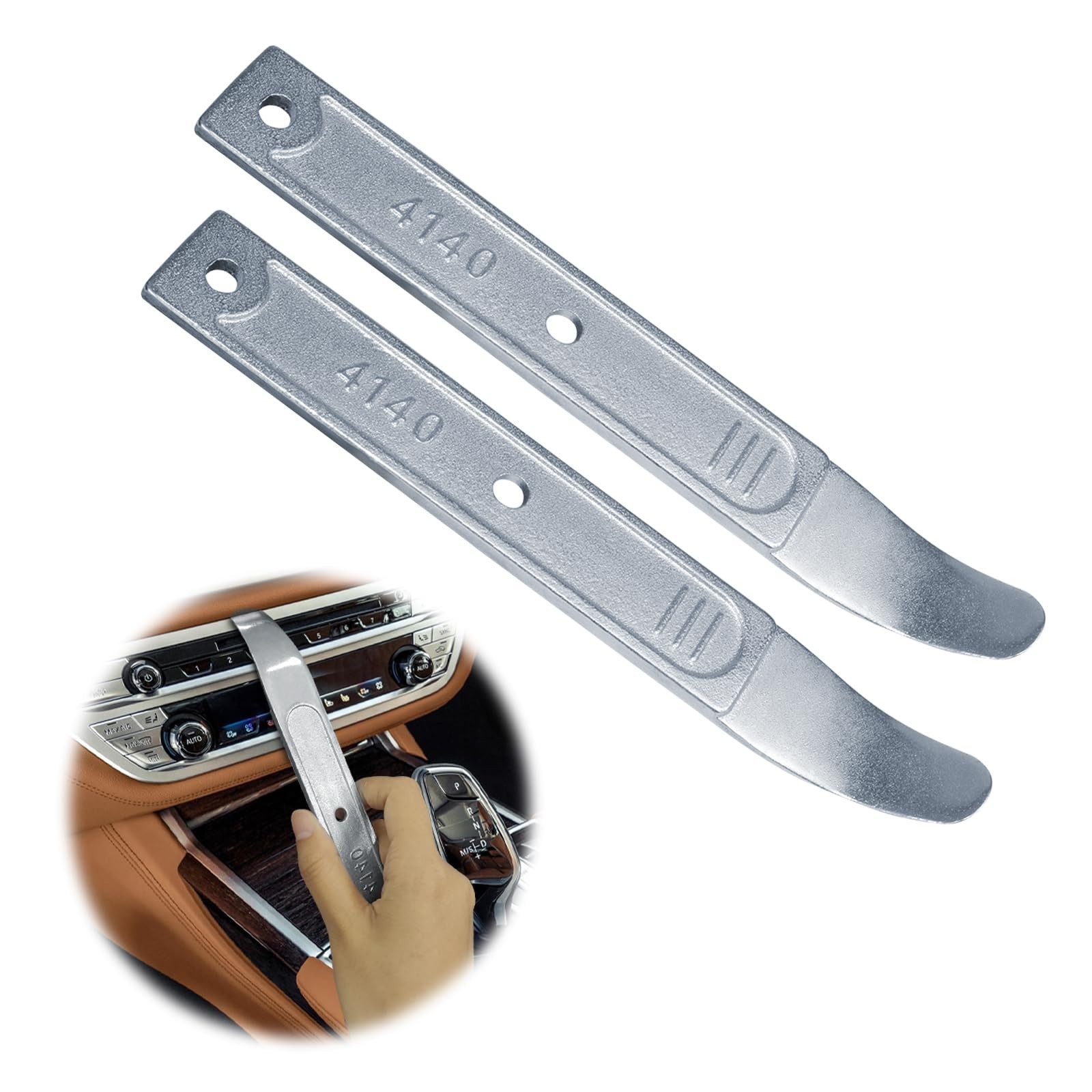 Auto Trim Removal Tool Set – 4140 Metal Pry Bar, Panel Popper for Interior Doors